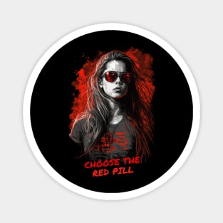 Red Pill Girl Magnet